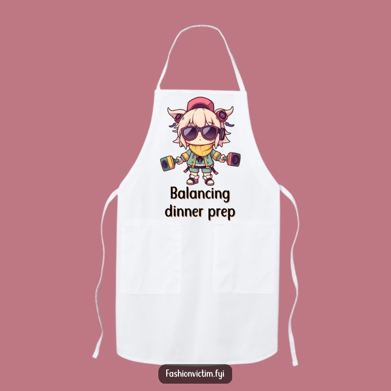 Funny Balancing Act Apron. Cook and create with a humorous flourish.