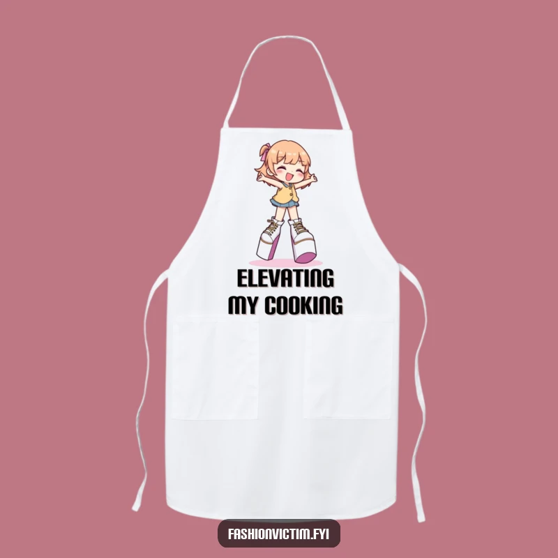 Funny Platform Shoes Apron - Gleeful Character's Fashionable Kitchen Wear
