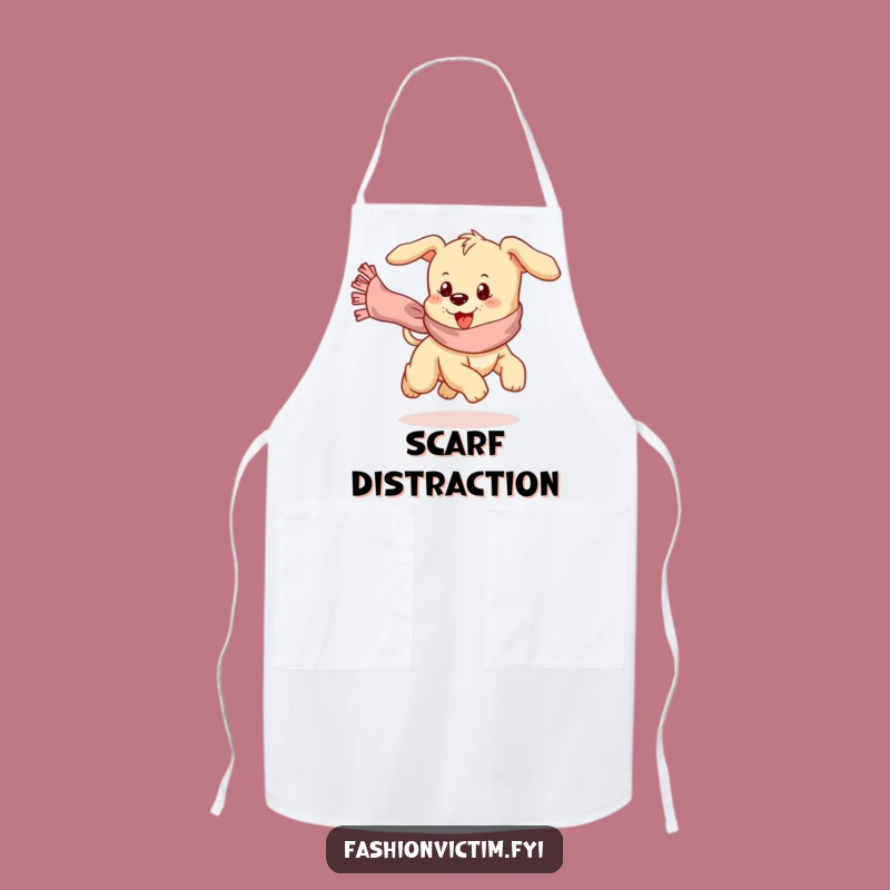 Funny Puppy Scarf Chase Apron: Cook with Canine Companionship