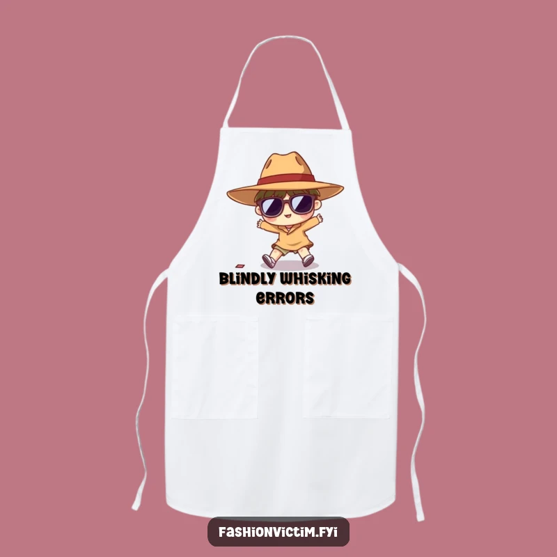 Funny Tripping Apron: Hilarious Tiny Character Chef's Fashion Fiasco!