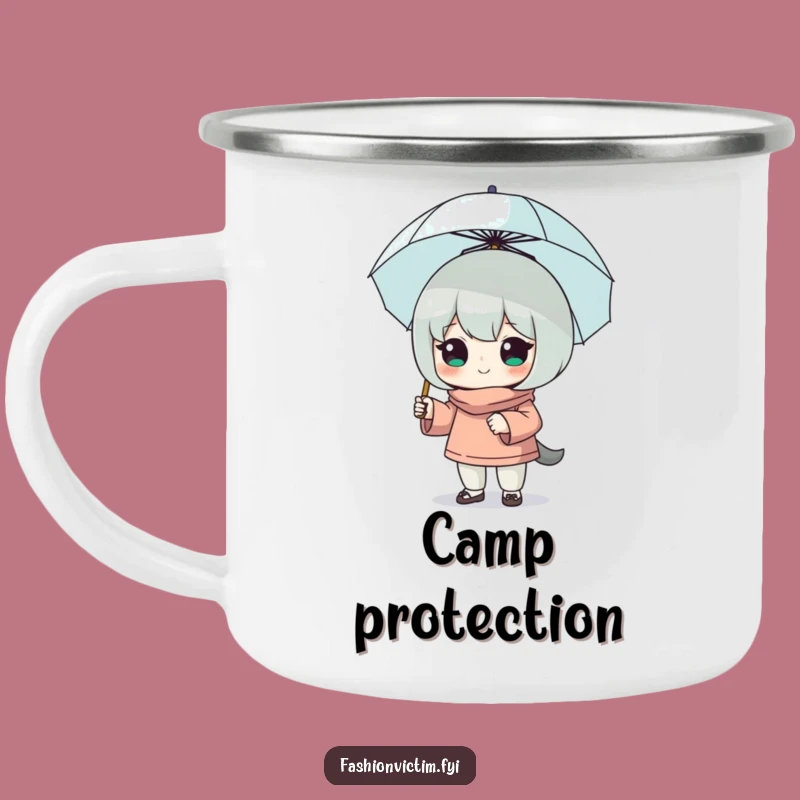 Funny Tiny Umbrella Camper Mug - Adventures with Hilarious Confidence!
