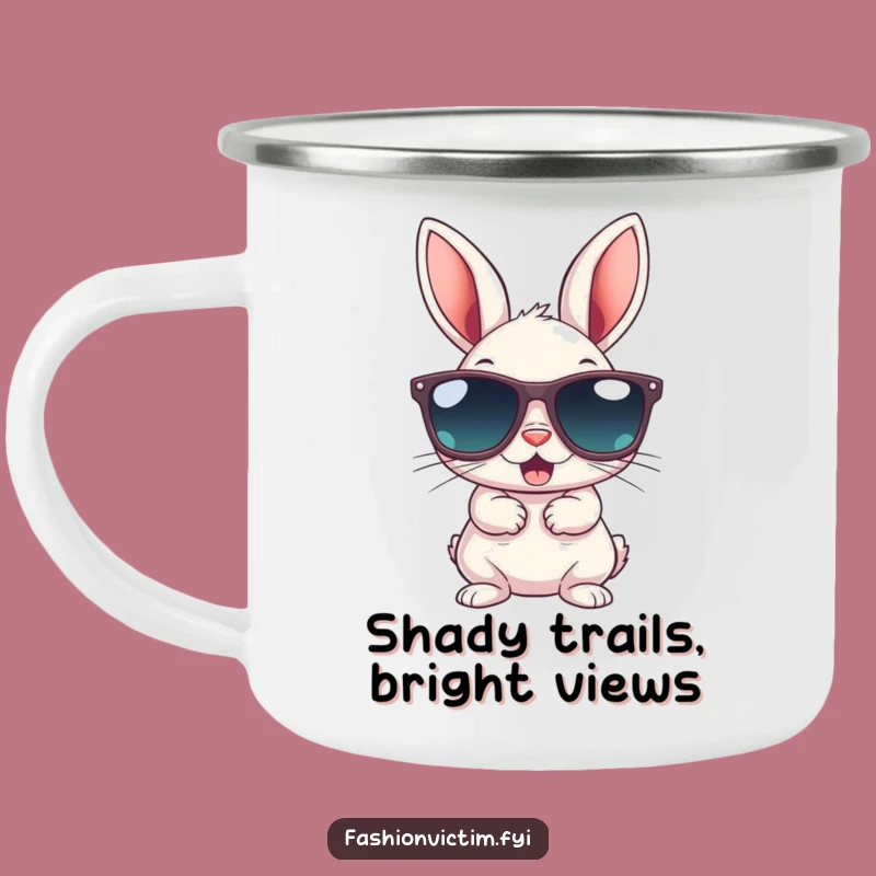 Funny Bunny Gigantic Sunglasses Camping Mug - Cool Outdoor Laugh