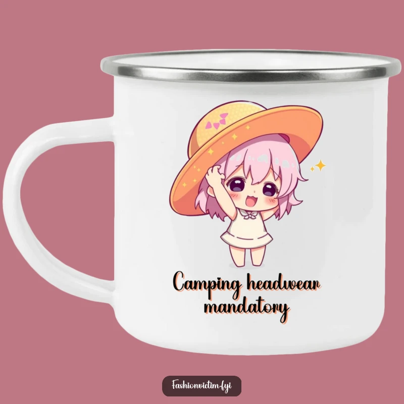 Funny Camp Hat Mug: Character with Giant Sequin Hat, a Rustic Funny Gift