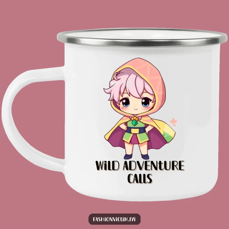 Funny Cape Hero Camping Mug - Proud Character's Outdoor Adventure Cape