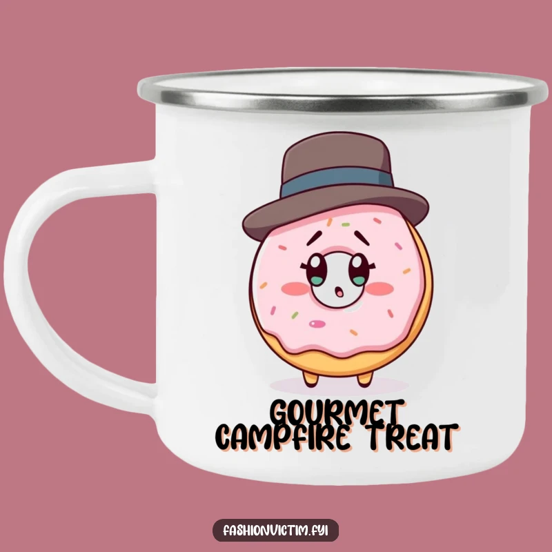 Funny Donut Shocked Camping Mug: Sweet Treat for Outdoor Adventures Gift