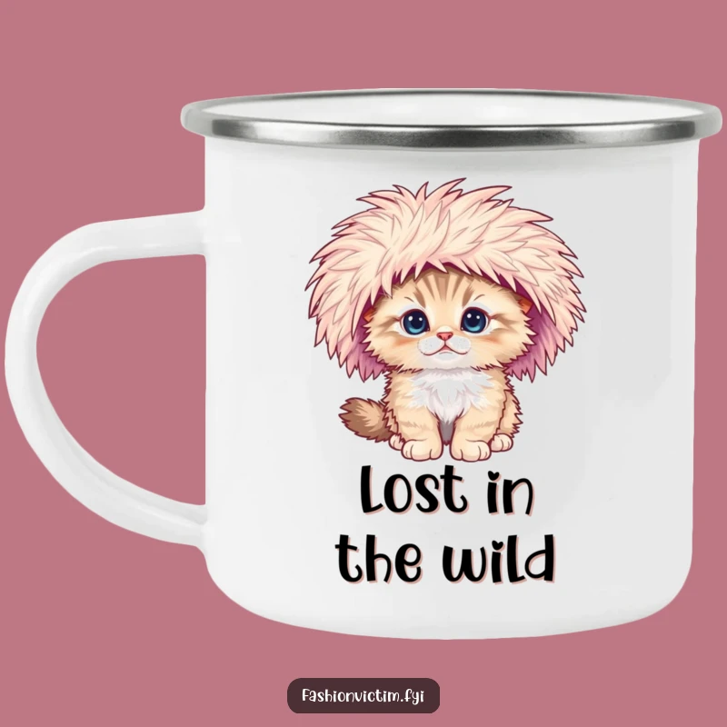 Funny Falling Kitten Camping Mug: Adventure Fuel for Cat Lovers