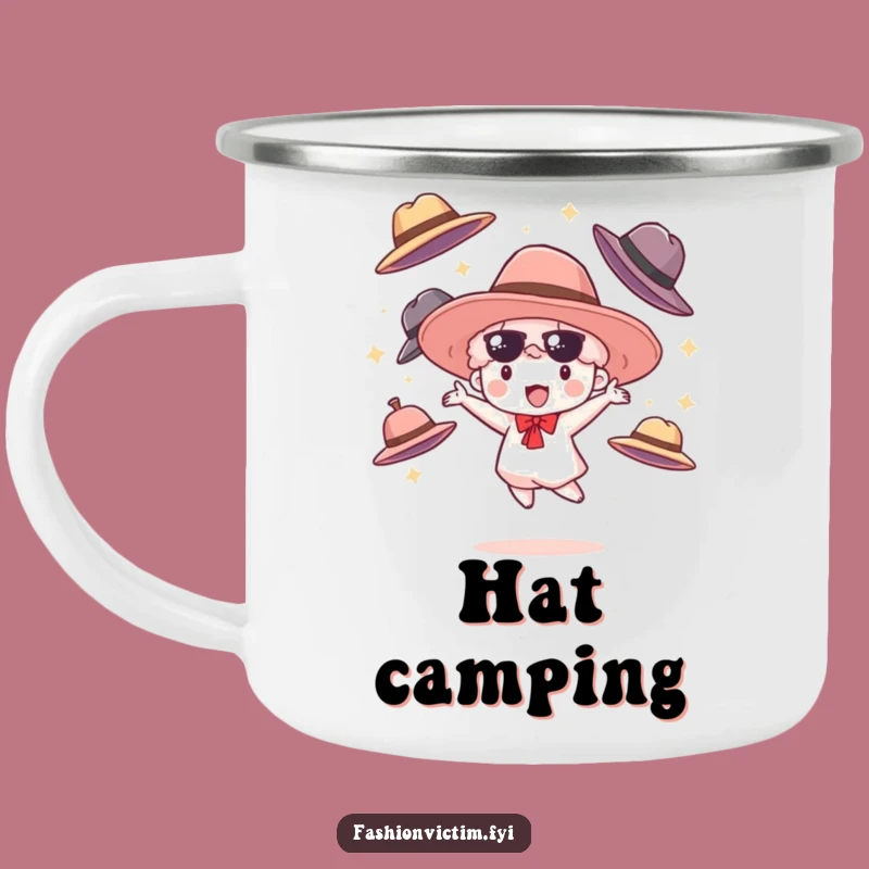 Funny Hat Juggler Camping Mug: Adventure with Fashionable, Humorous Style