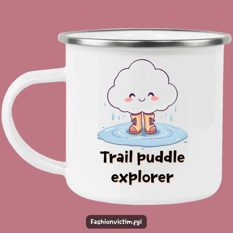 Funny Rain Cloud Camping Mug: Cheerful Companion for Outdoor Adventures Gift