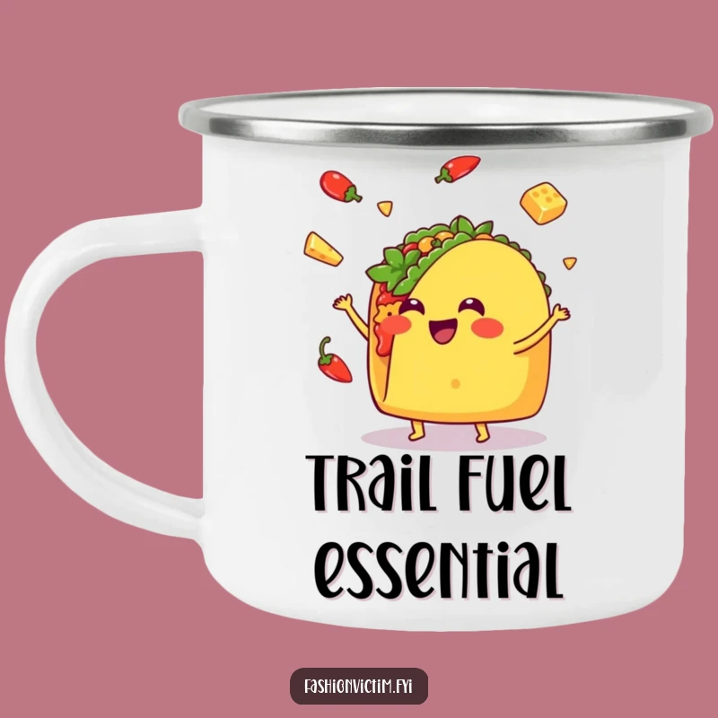Funny Kawaii Taco Camping Mug - Adventure Fuel for Happy Campers!
