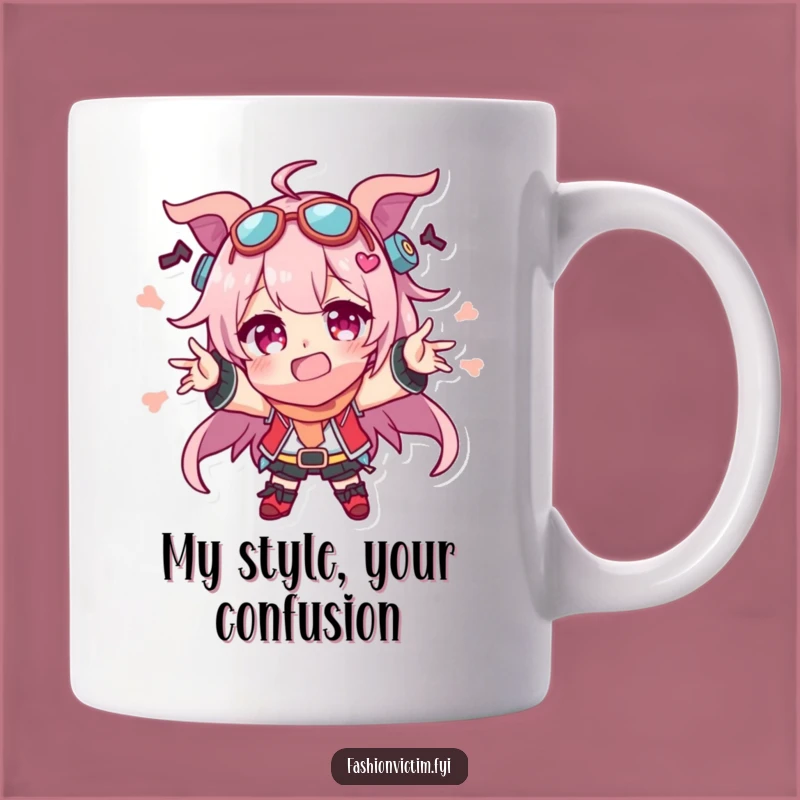 Funny Chaotic Accessory Character Mug - Hilarious Gift for the Uniquely Styled!