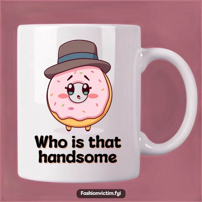 Funny Donut Shocked Mug: Designer Hat Treat's Hilarious Reflection Gift
