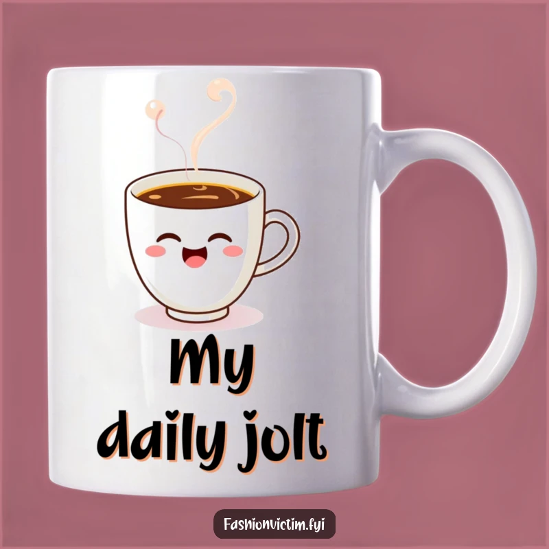 Funny Kawaii Coffee Cup Mug - A Winking Brew for a Cheerful Morning!