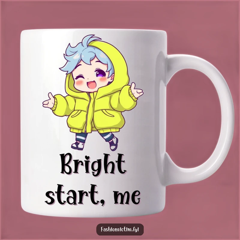 Funny Neon Puffy Jacket Mug. Perfect gift for fashion lovers and trendsetters.