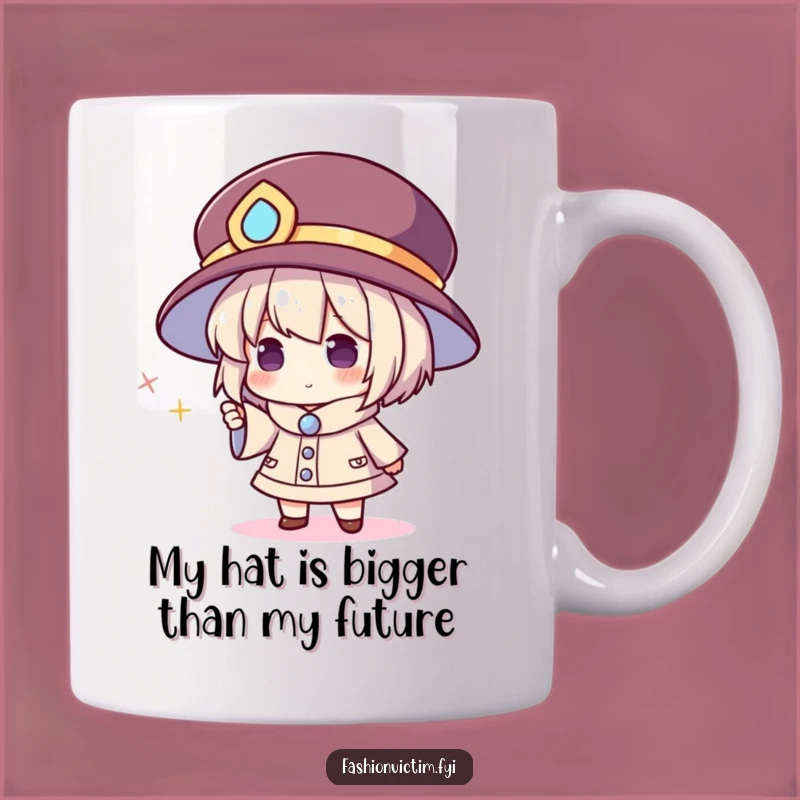 Funny Oversized Hat Enthusiast Mug: A Hilarious Gift for Accessory Lovers
