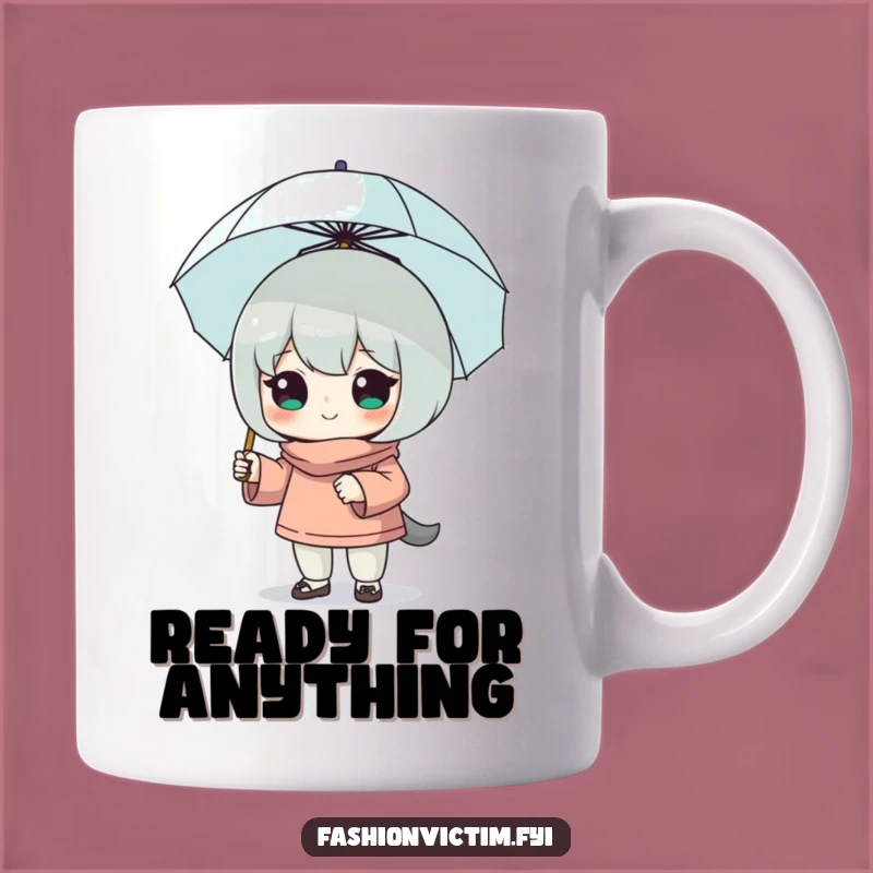 Funny Tiny Umbrella Character Mug - Hilarious Confidence for Your Coffee!