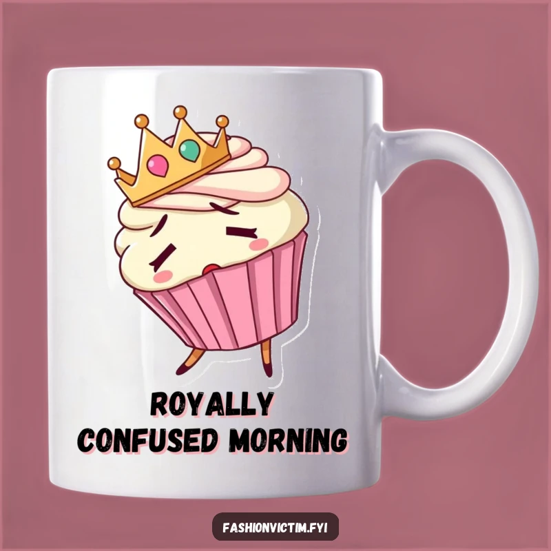 Funny Confused Cupcake Mug: Hilarious Dessert Lover Gift for Sweet Personalities