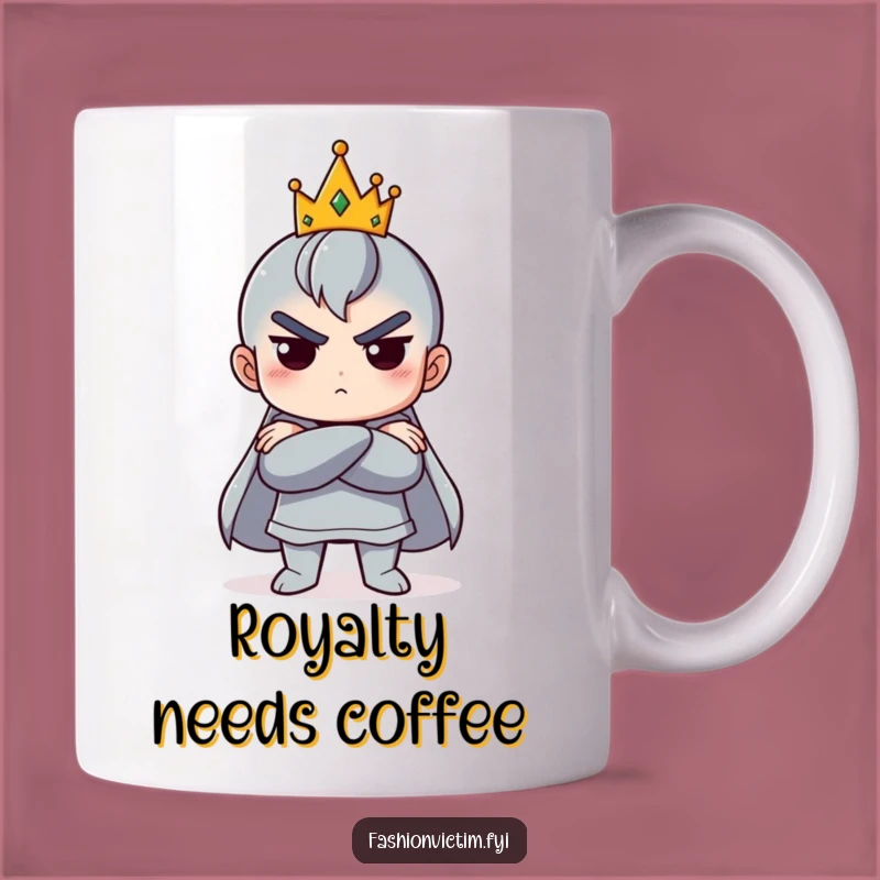 Funny Royal Pout Mug: Tiny Crown, Big Attitude, Perfect Gift for Queens