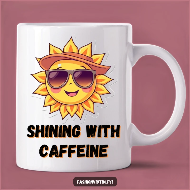 Funny Sunny Vibes Mug: Cool Sun Sunglasses Hat Gift