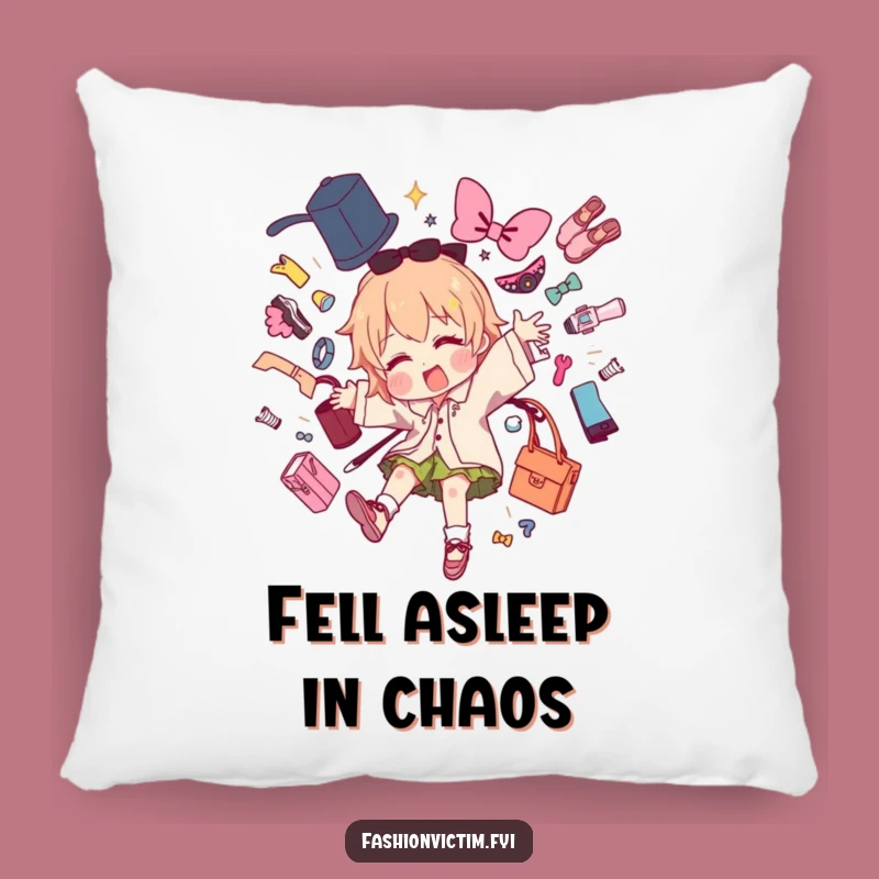 Funny Fashion Mishap Pillow: Cozy Chaos Design, Comfy and Hilarious Decor