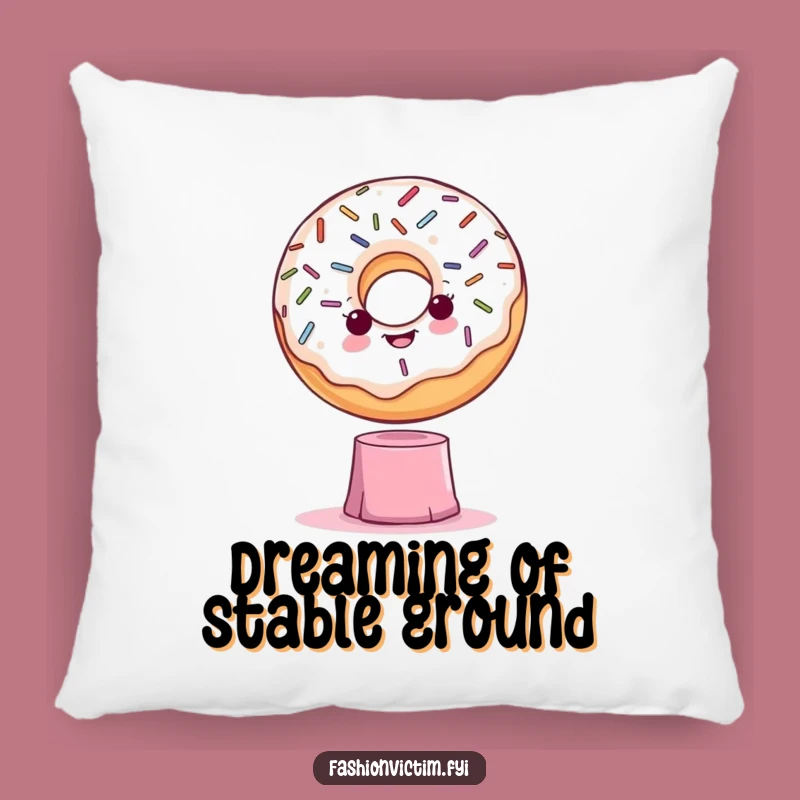 Funny Dramatic Donut Pillow: Snuggle Up with Absurdity and Comfort