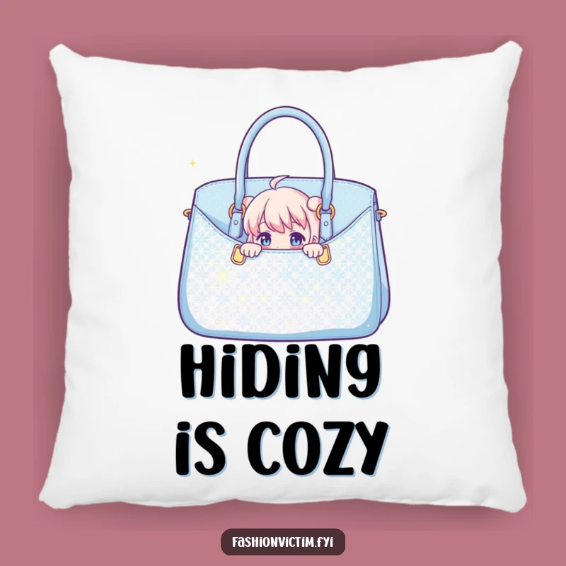 Funny Handbag Throw Pillow: Comfy Humor for Your Couch