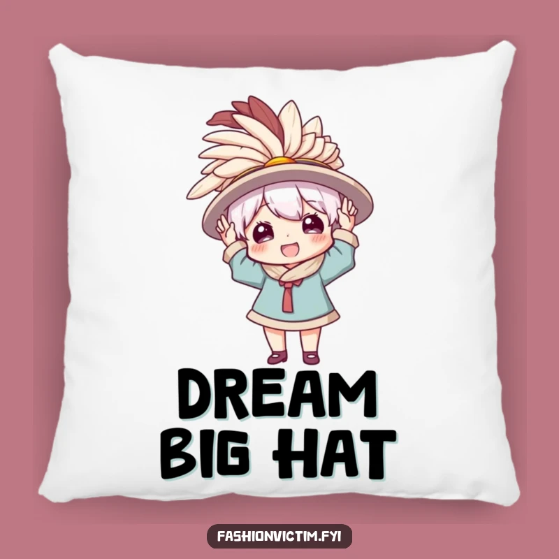 Funny Pillow: Snuggle Up with Grand Style and a Feathered Hat