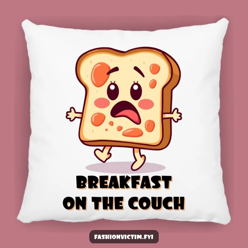 Funny Toast Runway Pillow: Cozy Comfort with a Dash of Fashion