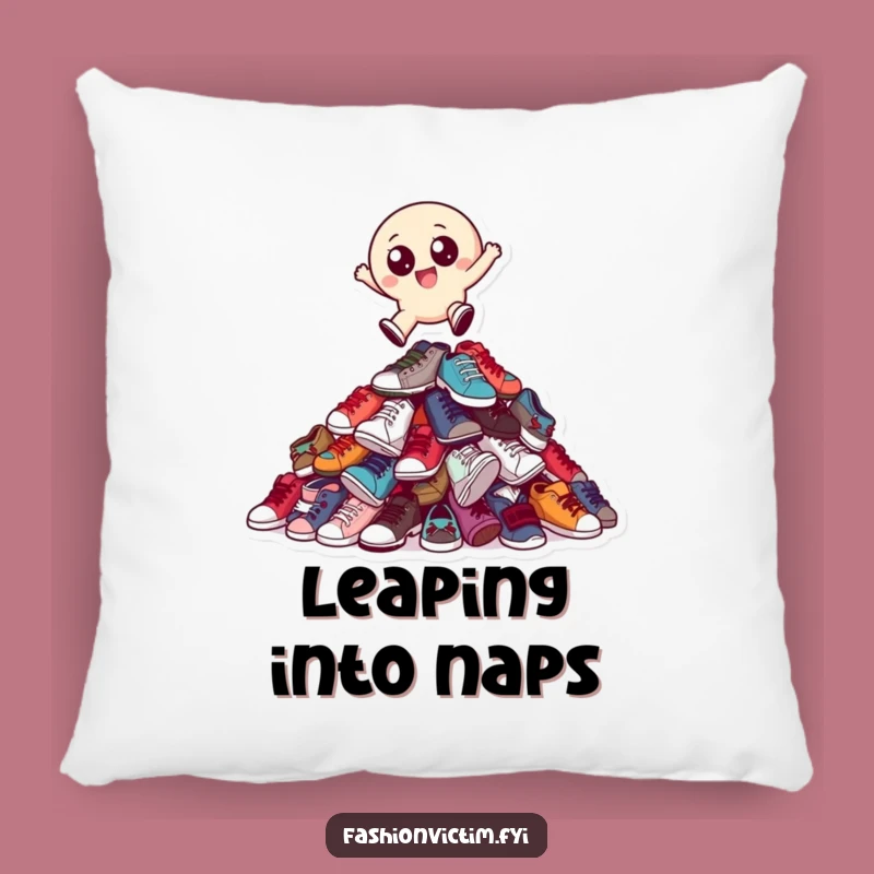 Funny Shoe Jumper Pillow: Cozy Character Accent, Chic Funny Gift for Shoe Lovers