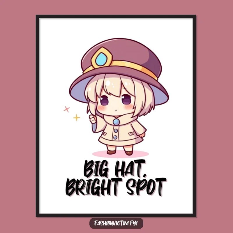 Funny Oversized Hat Digital Art: Instant Hilarious Decor for Your Space
