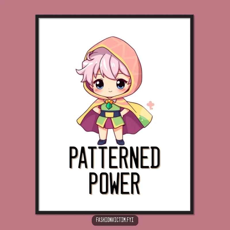 Funny Cape Hero Digital Art - Proud Character's Dramatic Decor