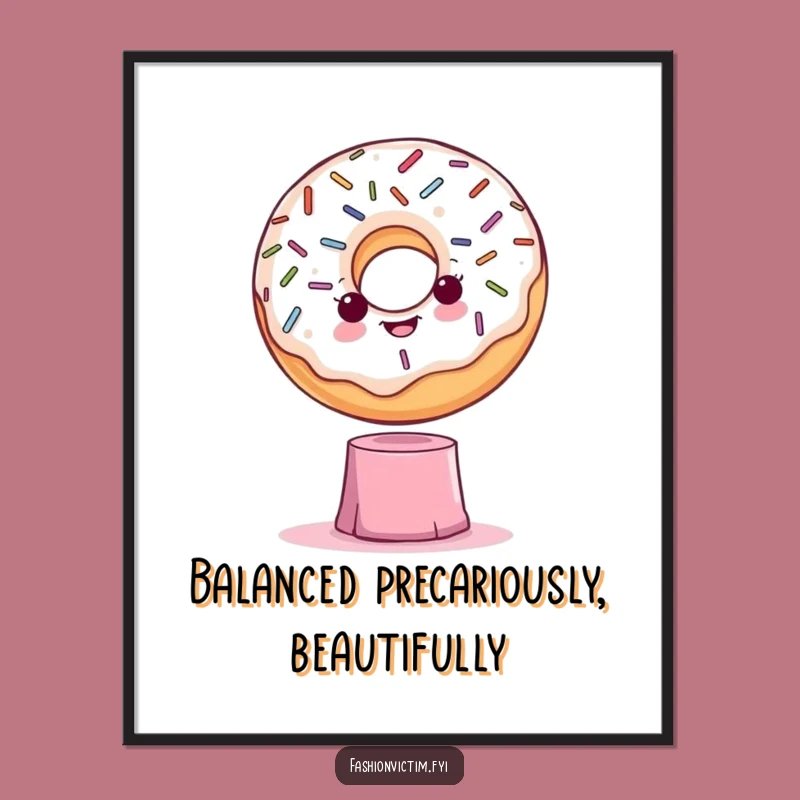Funny Dramatic Donut Digital Print: Instant Humor for Your Walls Evermore