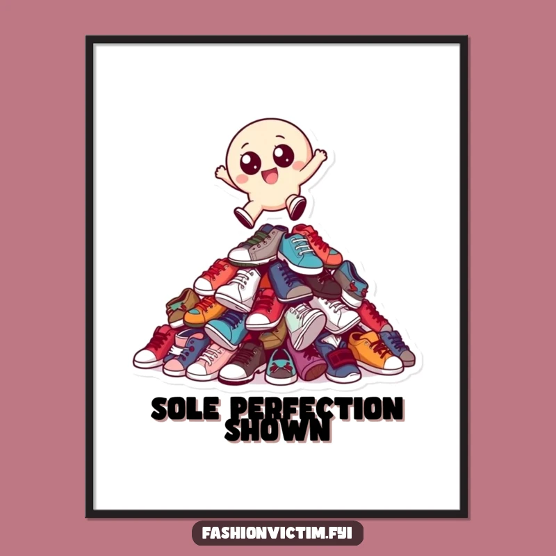 Funny Shoe Jumper Digital Art: Whimsical Decor, Instant Funny Gift for Art Lovers