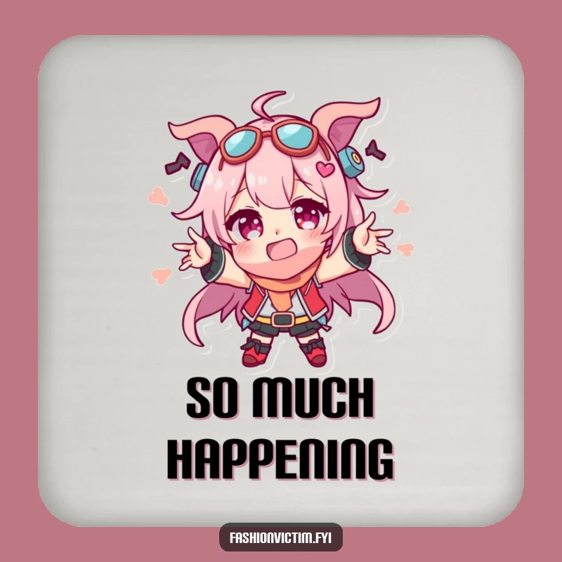 Funny Chaotic Character Drink Coaster - Protect Surfaces with Hilarious Style!