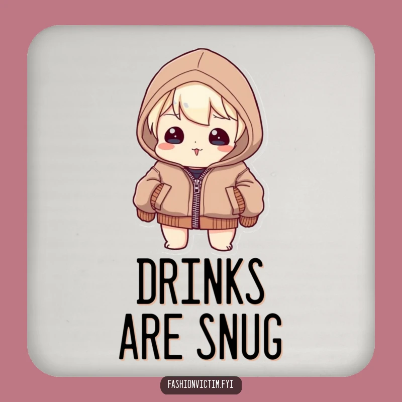 Funny Coaster Set: Tight Jacket Character, Protect Surfaces with Hilarious Style Gift