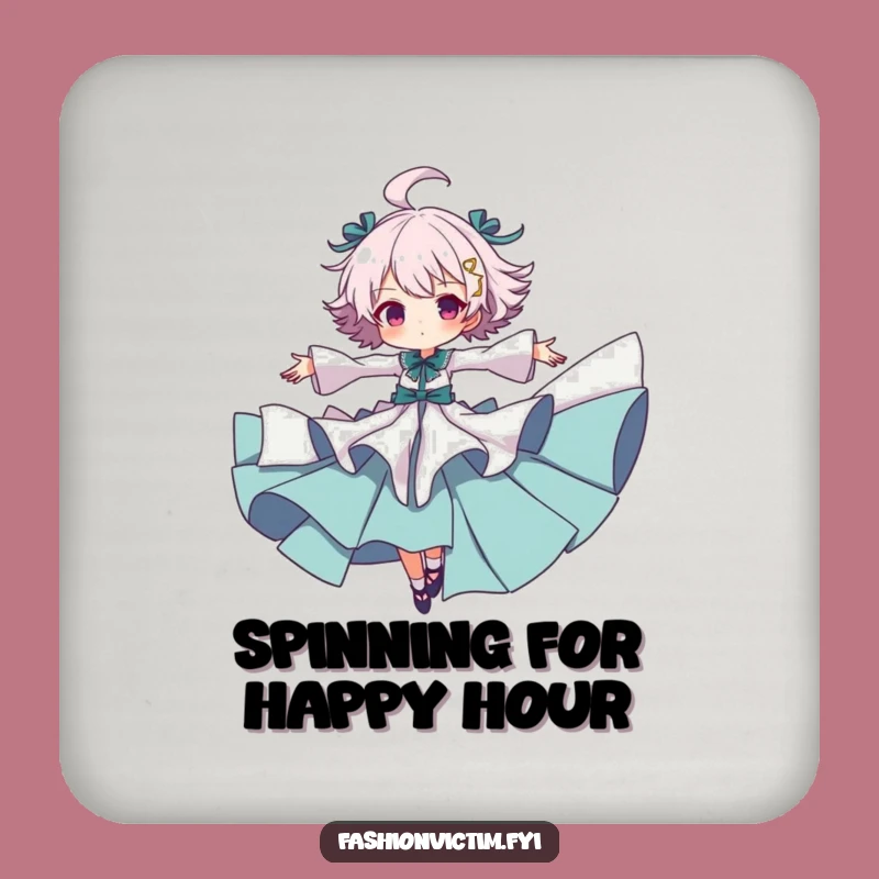 Funny Dramatic Twirler Coaster Set: Protect Surfaces with Theatrical Style