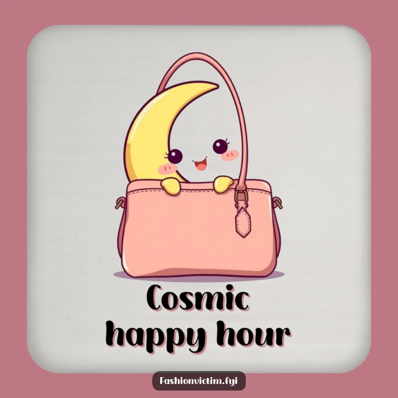 Funny Moon & Handbag Coaster: Protect Surfaces with Celestial Style