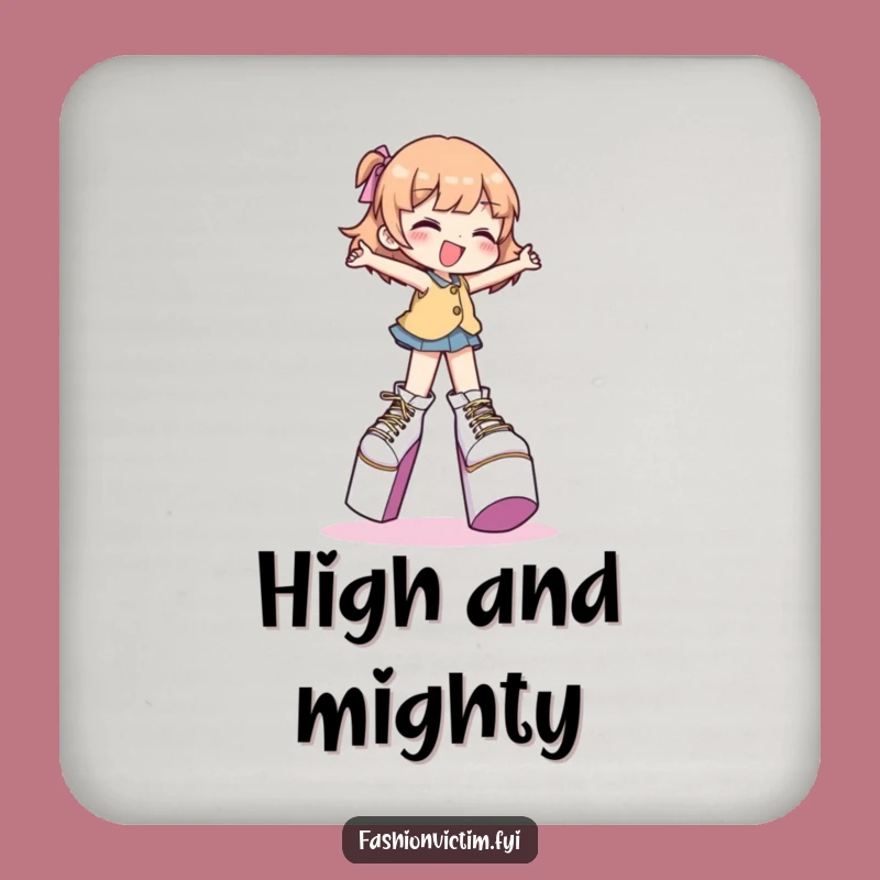 Funny Platform Shoes Coaster - Gleeful Character's High Heel Protector