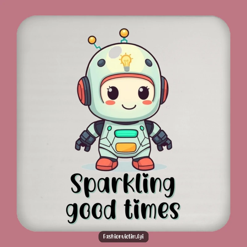 Funny Robot Lightbulb Coaster - Hilarious Protection for Your Surfaces!