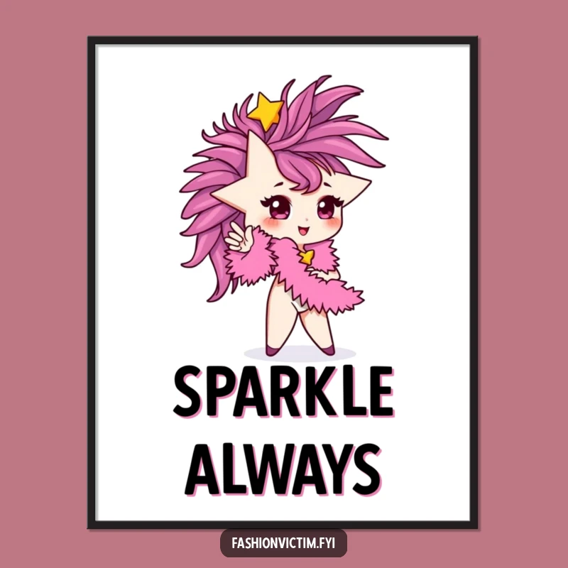 Funny Starlet Poster: Wall Art that Radiates Glamour and Fun