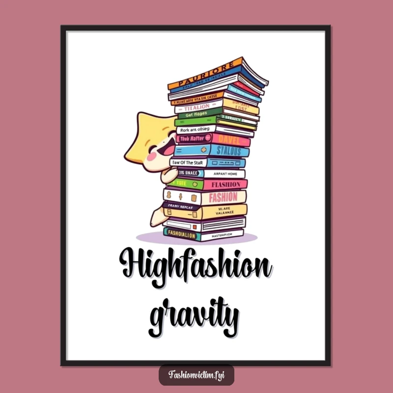 Funny Star Balancing Magazines Poster - Hilarious Wall Art Gift