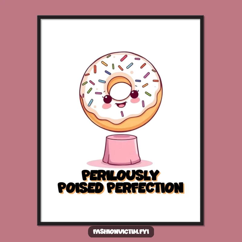 Funny Dramatic Donut Poster: Add Whimsy to Walls with Hilarious Art