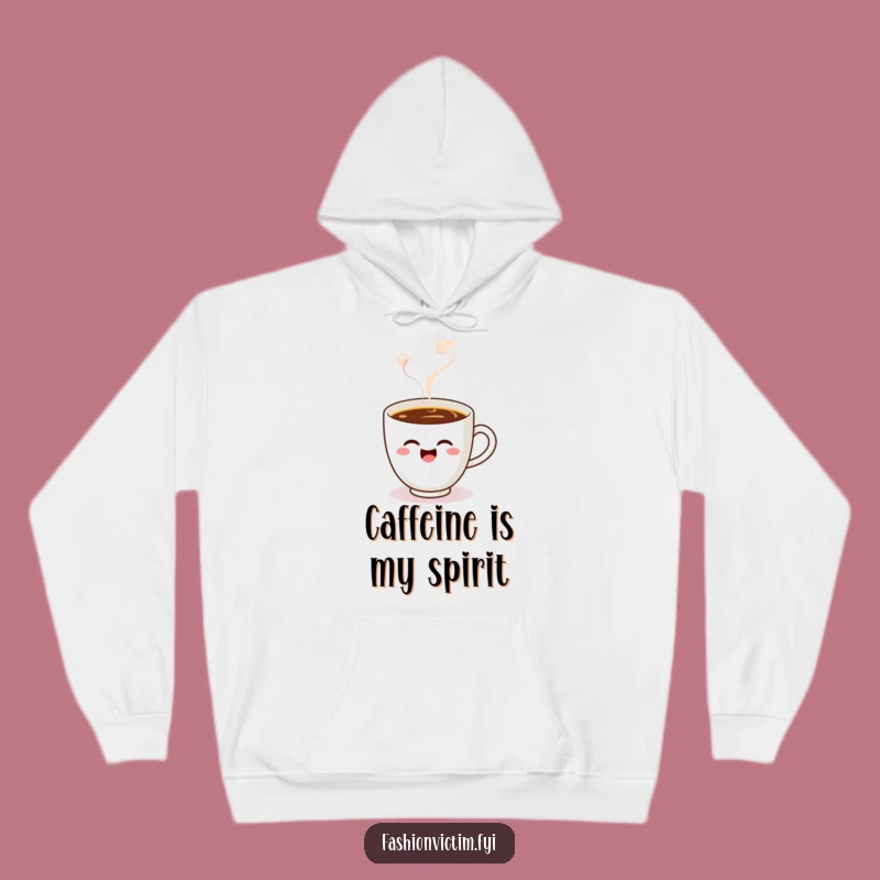 Funny Kawaii Coffee Cup Hoodie - Cozy Up with a Witty Brew!