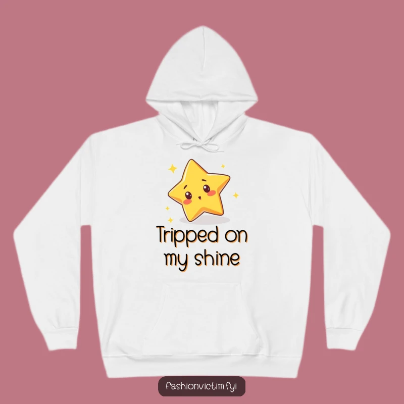 Cozy Funny Star Trip Hoodie: Surprised Sparkle Comfort