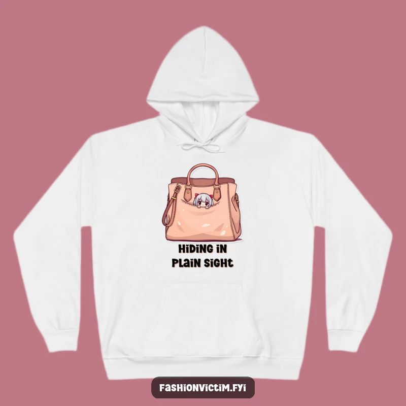 Funny Bag Lady Hoodie: Tiny Character in Big Bag, a Cozy Funny Gift
