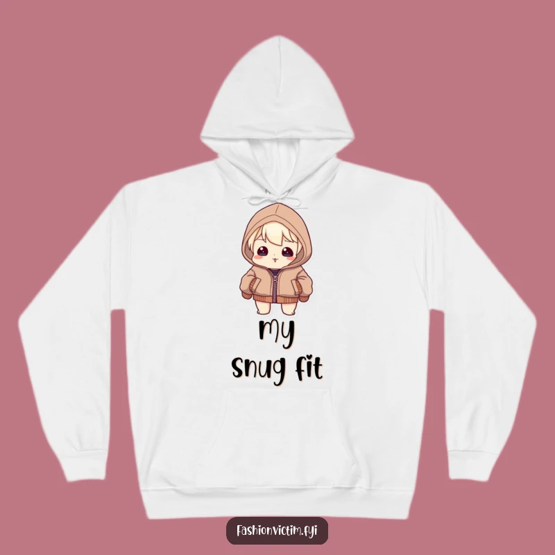 Funny Hoodie: Too Tight Jacket Character, Cozy and Hilarious Gift for Relatable Moments