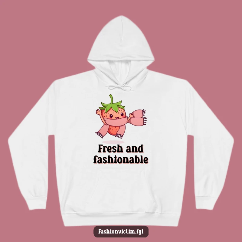 Funny Strawberry Scarf Hoodie - Cozy & Hilarious Fashion for Fruit Fans!