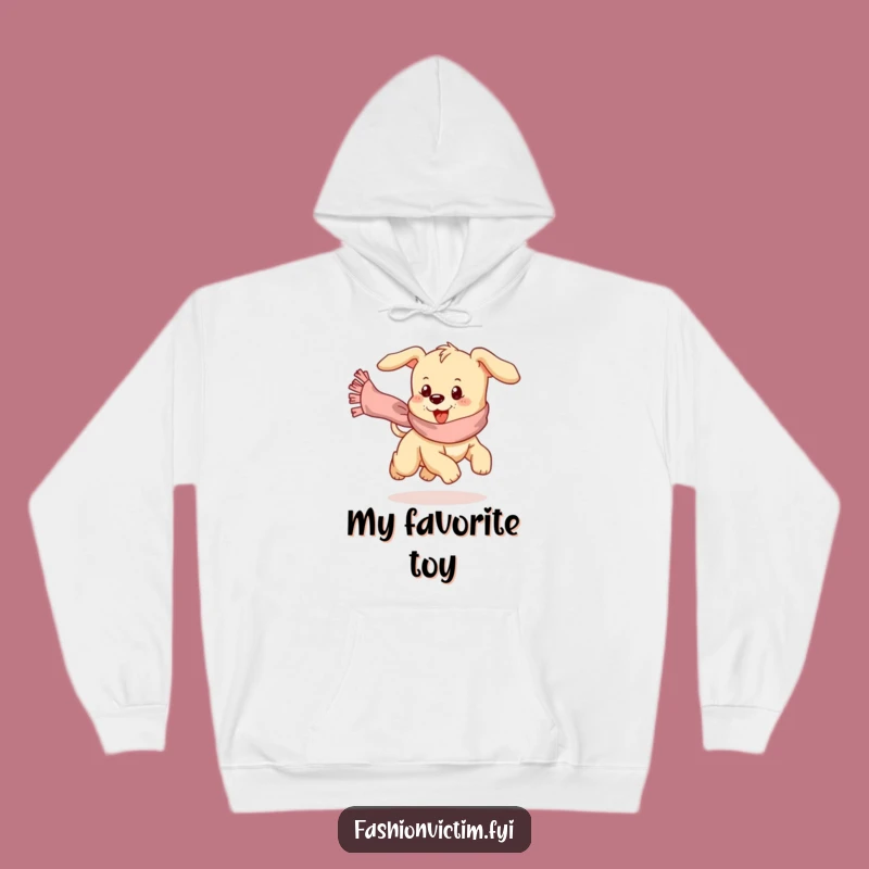 Funny Puppy Scarf Chase Hoodie: Cozy Up with Canine Comedy