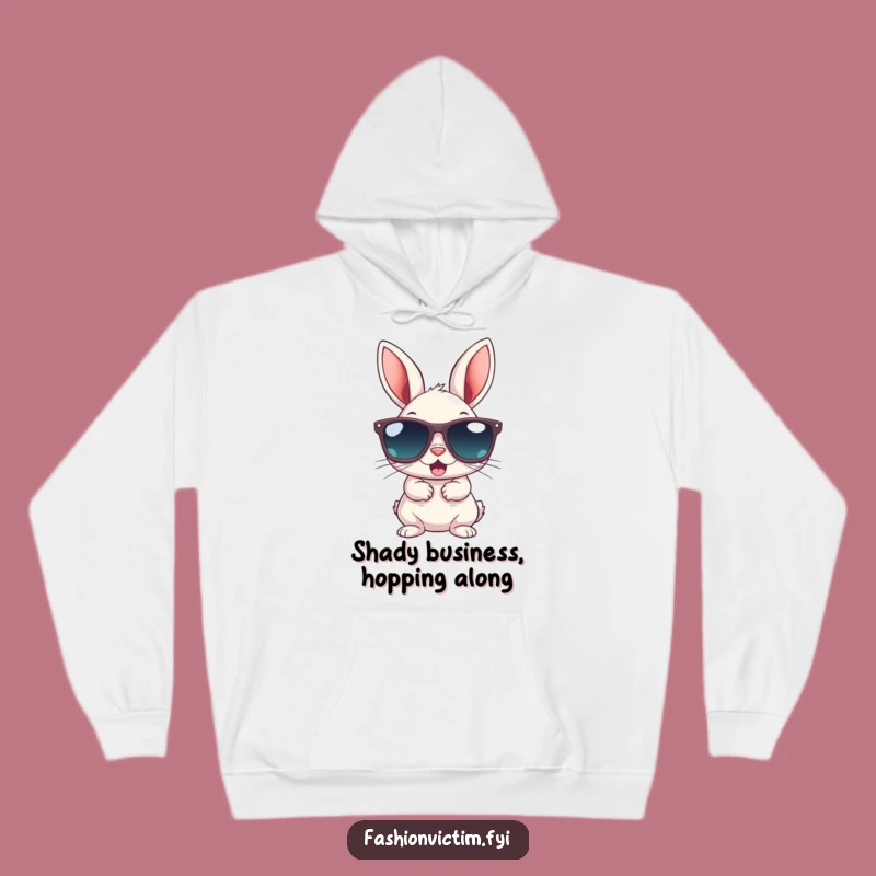Funny Bunny Gigantic Sunglasses Hoodie – Cozy Gift for Cool Critter Fans