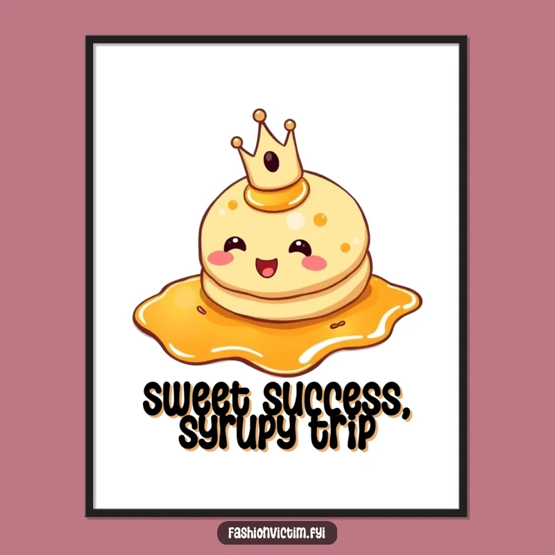 Free Printable Wall Art: Cheerful Pancake King for Sweet, Playful Decor