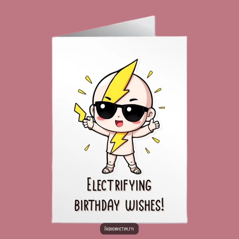 Strike a Pose Birthday Card! Free Printable Lightning Bolt Style